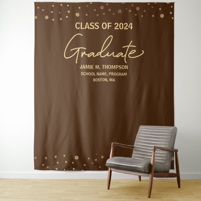 Brawn Gold Class 2024 Abschluss Wandteppich (Beispiel)