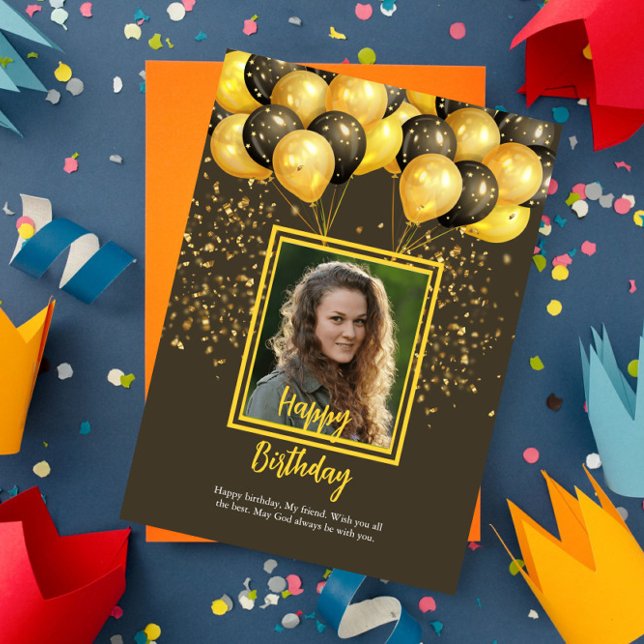 Brawn Gold Geburtstagskarte - bedruckbare Grußkart Feiertagskarte (Von Creator hochgeladen)