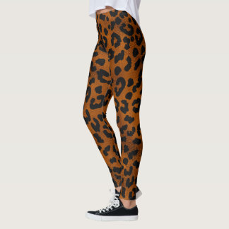 Brawn Gold Leopard Print Running Leggings