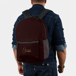 Brawn Gold Monogram Mens Womens Travel Laptop Cool Bedruckter Rucksack