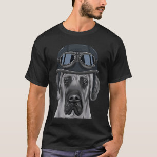 Brawn Great Dane Wear Vintag Motorrad Helm T-Shirt