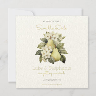 Brawn & Green Pear Squared Speichern Sie die Datum Save The Date