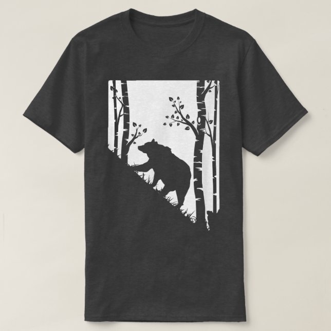 Brawn Grizzle Bear Junting - NEVADA map Hunter T-Shirt (Design vorne)