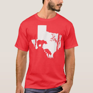 Brawn Grizzles Bear Junting - TEXAS map Hunter T-Shirt