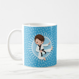 Brawn Hair Karate Boy Judo Martial Arts Kaffeetasse