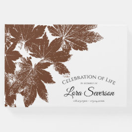 Brawn Herbstlaubs feiert Lebensdenkmal Gästebuch