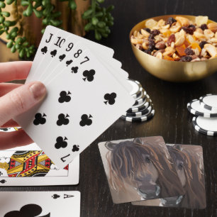 Brawn Horse mit Messy Hair Spielkarten