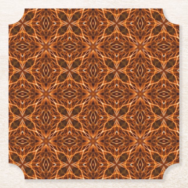 Brawn Kaleidoscope Mandala Pattern-23100 Untersetzer (Vorderseite)