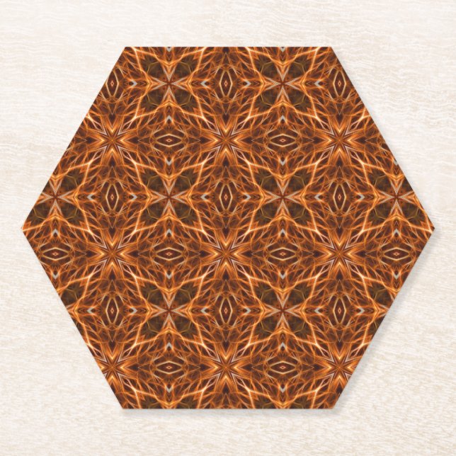 Brawn Kaleidoscope Mandala Pattern-23100 Untersetzer (Vorderseite)