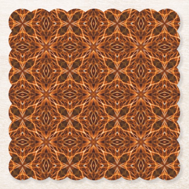 Brawn Kaleidoscope Mandala Pattern-23100 Untersetzer (Vorderseite)