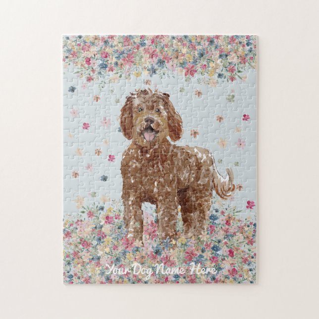 Brawn Labradoodle niedlicher Hund Puzzle (Vertikal)