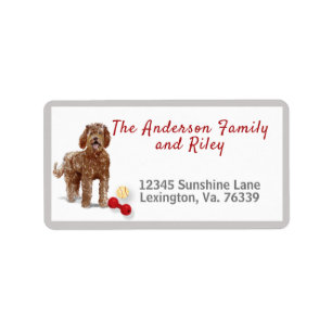 Brawn Labradoodle Toys Zuhause - Rücksendeadresse Adressaufkleber