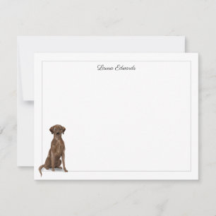 Brawn Labrador Retriever Grau Border Personalisier Mitteilungskarte
