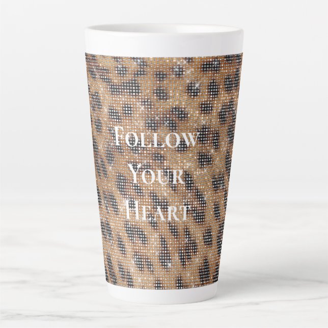 Brawn Leopard Animal Print Sparkon Milchtasse (Vorderseite)