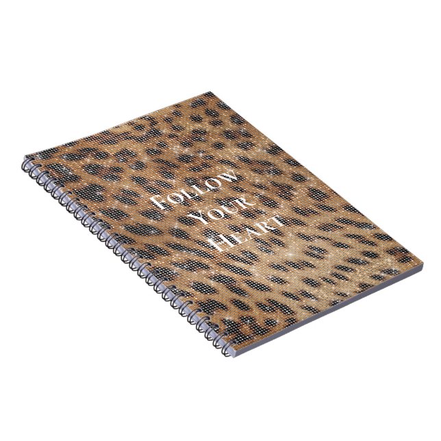 Brawn Leopard Animal Print Sparkon Notizblock (Rechte Seite)