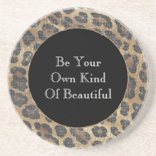Brawn Leopard Animal Sparkle Getränkeuntersetzer