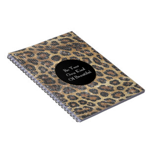 Brawn Leopard Animal Sparkle Notizblock