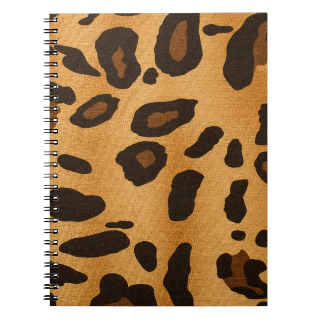 Brawn Leopard Print Animal Muster Notizblock (Vorderseite)