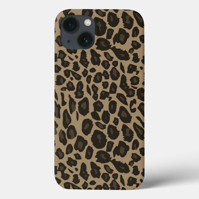 Brawn Leopard Print chic cool Case-Mate iPhone Hülle (Rückseite)