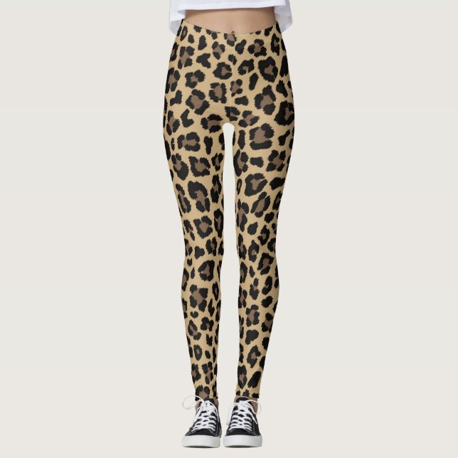 Brawn Leopard Print Fall Outfit Leggings (Vorderseite)