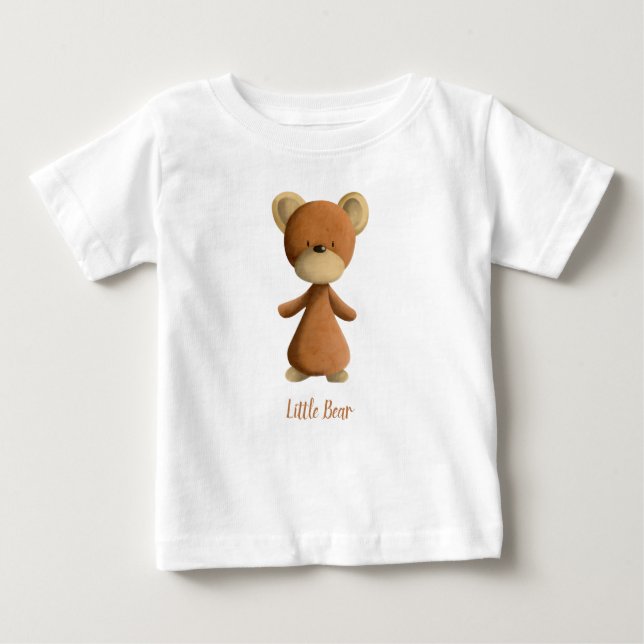 Brawn Little Bear Personalisiert Kids Baby Baby T-shirt (Vorderseite)