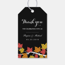 Brawn Maple Leaf Herbstblatt Hochzeitstag Geschenkanhänger