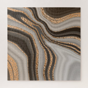 Brawn Marble Gold Vintages Design Puzzle