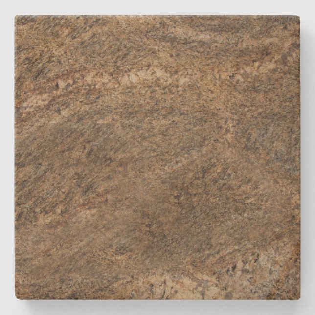 Brawn Marble Square Stone Untersetzer (Vorderseite)