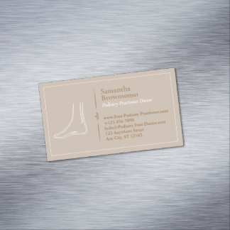 Brawn Minimal Foot Massage Podiatrie Magnetische Visitenkarte