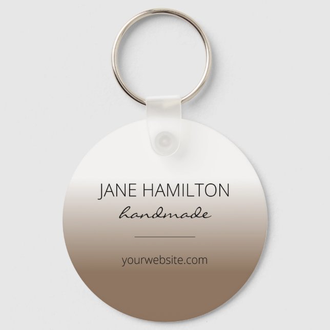 Brawn-Minimal-Schlüsselanhänger für Business-Logos Schlüsselanhänger (Vorderseite)