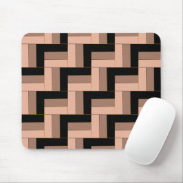 Brawn Mocha Black Geometric Rectangle Mousepad