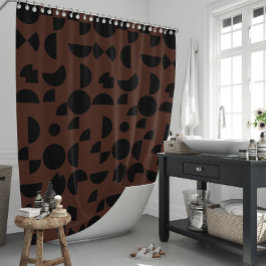 Brawn Modern Elegant Geometric Tribal Duschvorhang