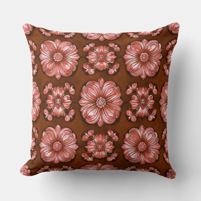 Brawn Multicolored Vibranred Pattern Kissen (Vorderseite)