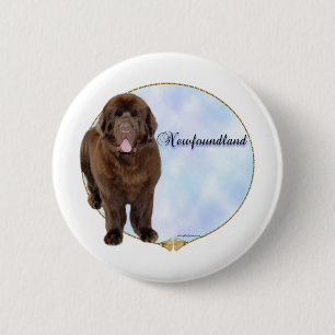 Brawn Newfundland Portrait - Button