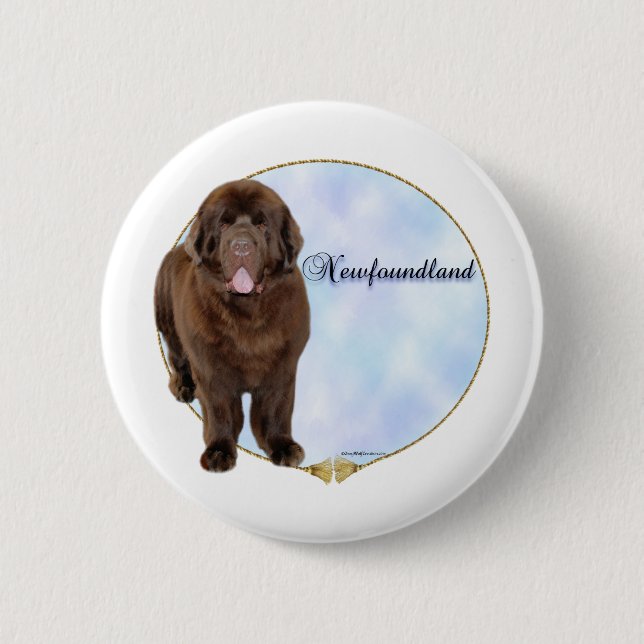 Brawn Newfundland Portrait - Button (Vorderseite)