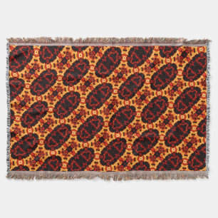 Brawn Orange Geometric Muster Rustic Throw Blanke Decke