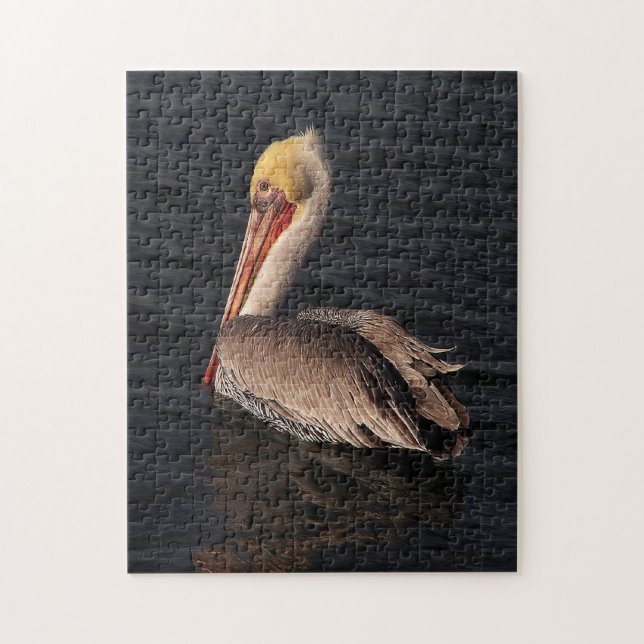Brawn Pelican Bird Wildlife Animals Ocean Puzzle (Vertikal)