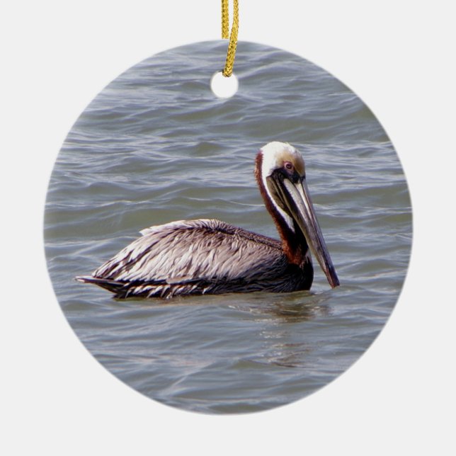 Brawn Pelican Keramik Ornament (Vorne)