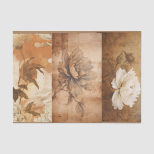 Brawn Peonies Decoupage Collage Seidenpapier