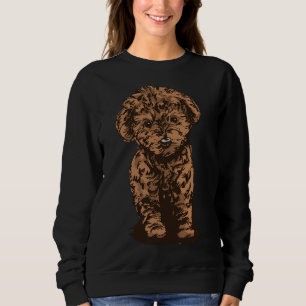 Brawn Poodle Puppy Dodge Art Image Sweatshirt