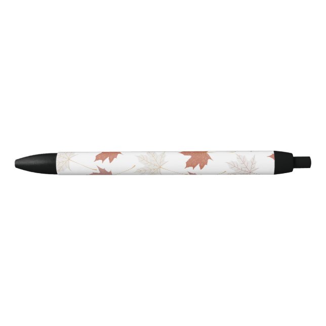 Brawn Red Autumn Floral Blätter Y2K Muster Kugelschreiber (Vorderseite)