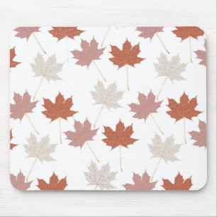Brawn Red Autumn Floral Blätter Y2K Muster Mousepad