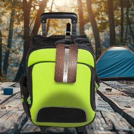 Brawn Reptile Digital Leather Titanium Metal Gepäckanhänger