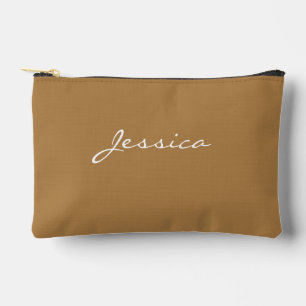 Brawn Script Name Minimal Modern Travel Cosmetic Zubehörtasche