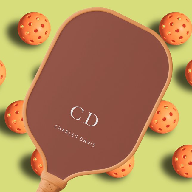 Brawn stausty earth monogram initials name pickleball schläger (Von Creator hochgeladen)