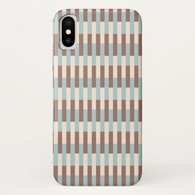 Brawn Tan Blue Streifen Case-Mate iPhone Hülle (Rückseite)