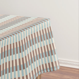 Brawn Tan Blue Streifen Tischdecke