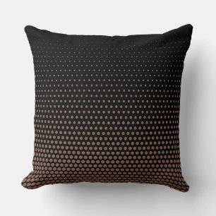 Brawn-tangelo Techno Dots Modernes Schwarzes Kissen