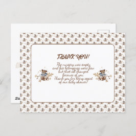 Brawn Teddy Bär Das ist ein Junge! Vielen Dank, Po Postkarte