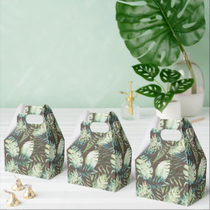 Brawn Tropical Green Blätter Geschenkschachtel